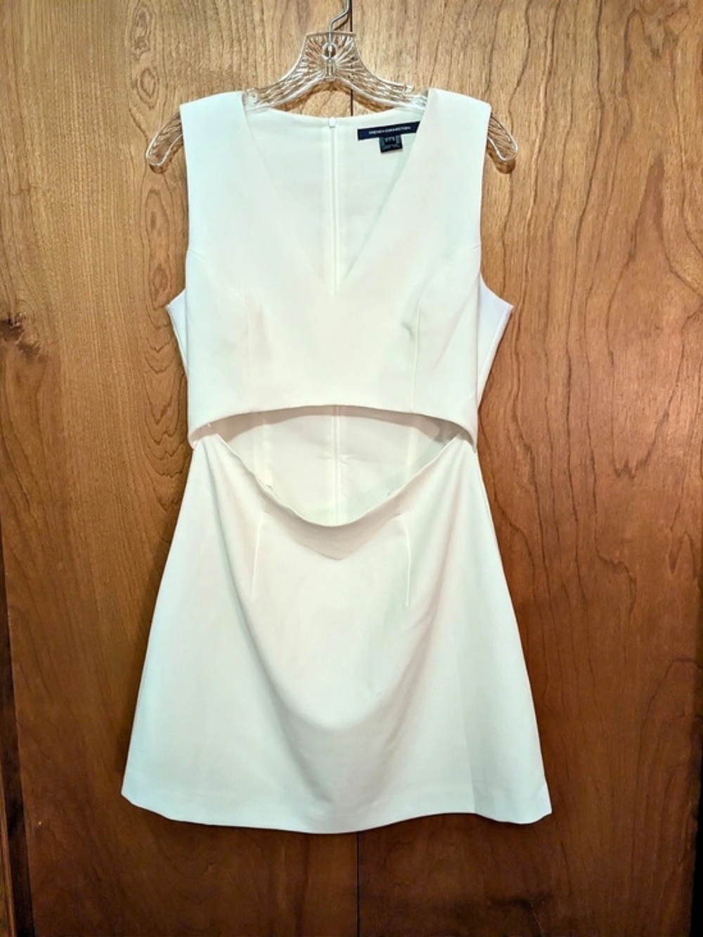 French Connection Cutout Mini Dress in White Size 10 Like New